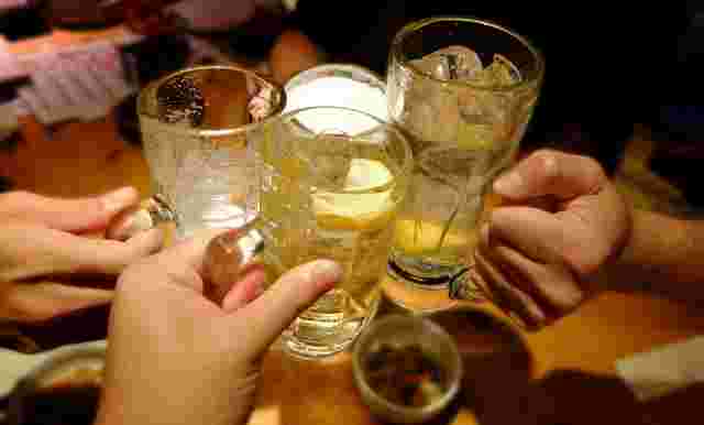 ビールで乾杯