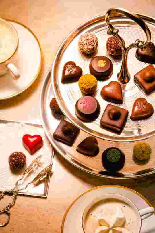 オシャレに飾られたチョコ