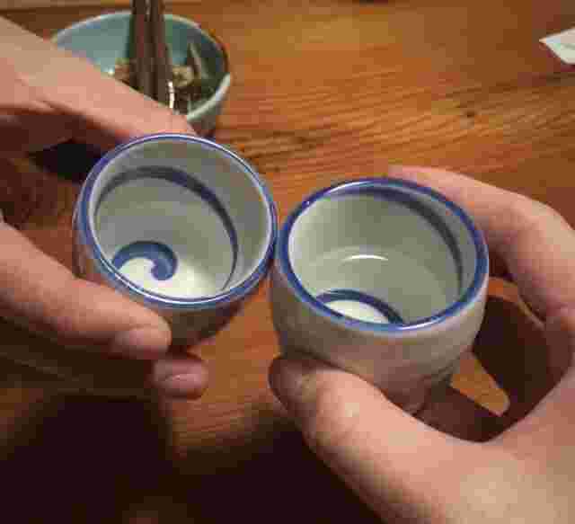 日本酒で乾杯