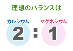 カルシウムとマグネシウムのバランス