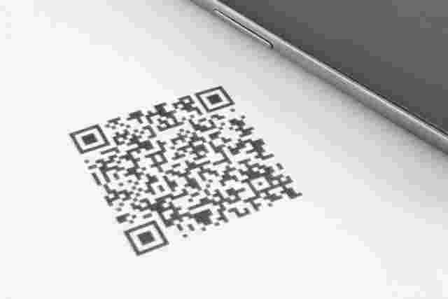 QRコードの載った紙