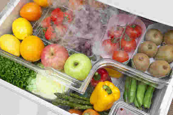 冷蔵庫内の野菜室の画像