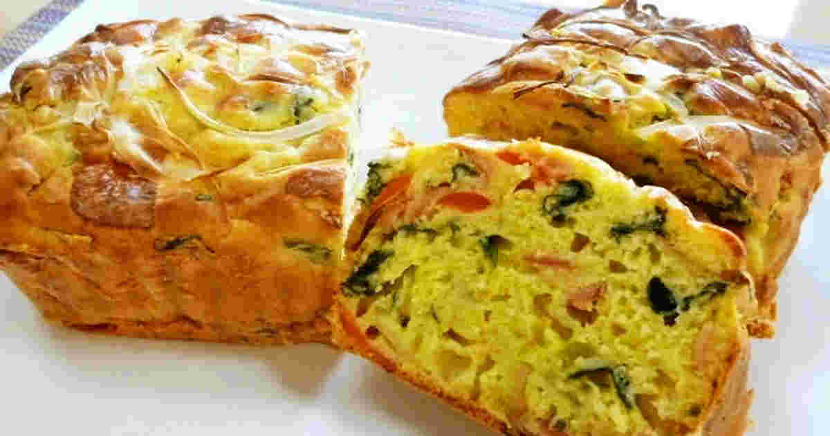 HMでベーコンと玉ねぎの簡単ケークサレ