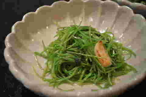 パクチーの茎の炒め物