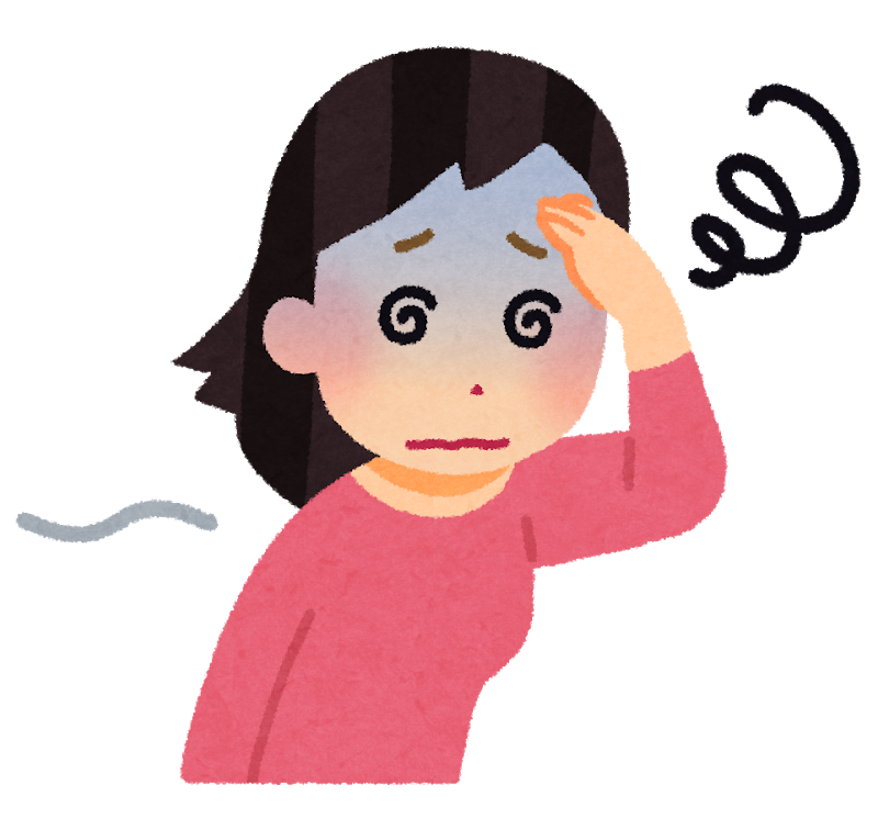 貧血の人のイラスト