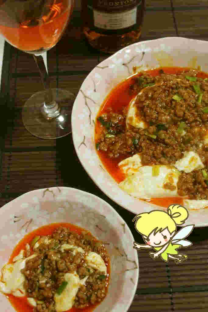 おぼろ豆腐にかけるだけ～の簡単麻婆豆腐