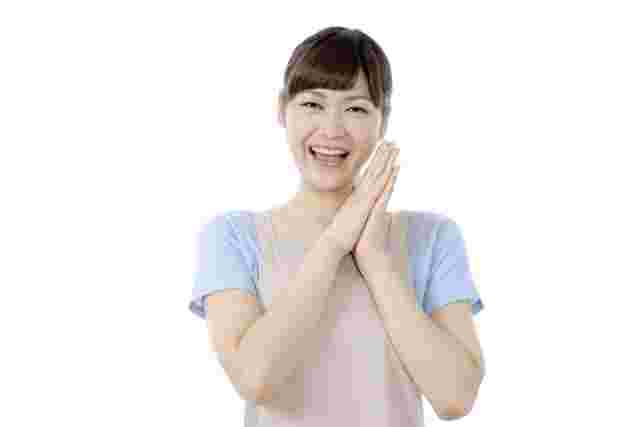 主婦が喜んでいる画像