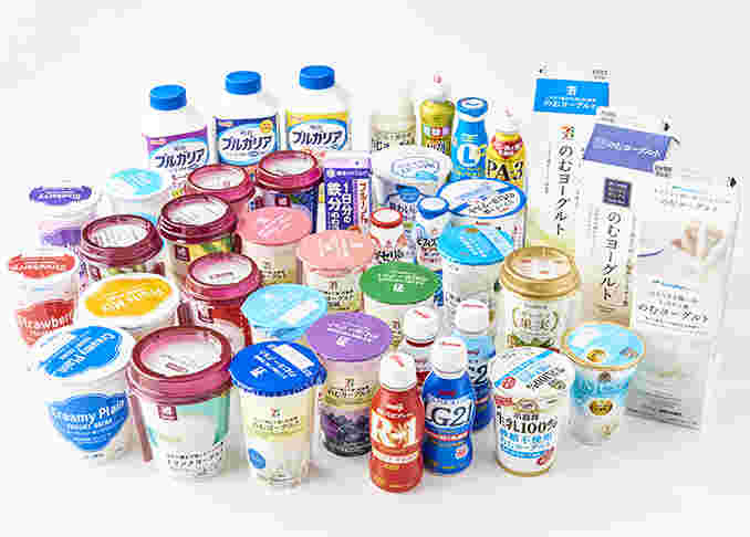 さまざまなメーカーの飲むヨーグルトの商品の紹介