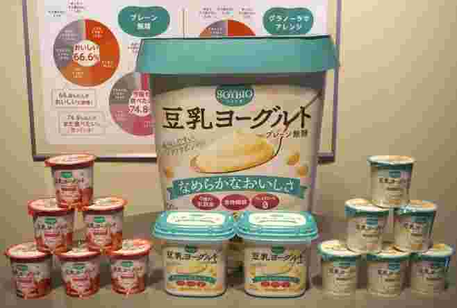豆乳ヨーグルトを一覧にして並べて紹介