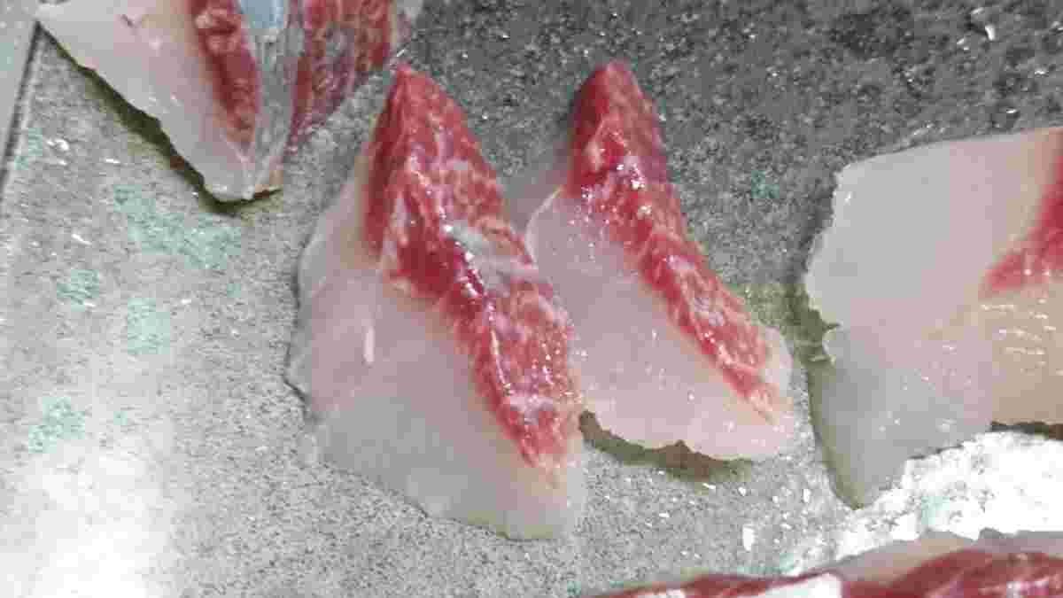 ボラの刺し身の画像