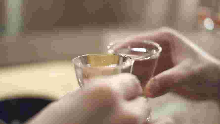 日本酒での乾杯
