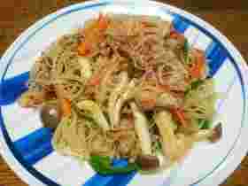 たっぷり野菜の焼きビーフン