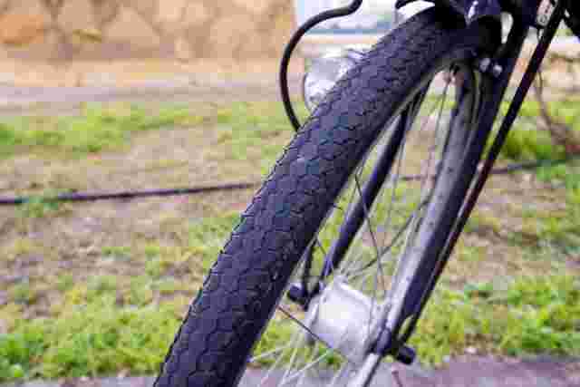 自転車のタイヤ部分