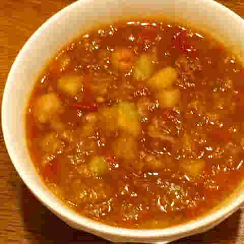 圧力鍋で作るひよこ豆のスープ