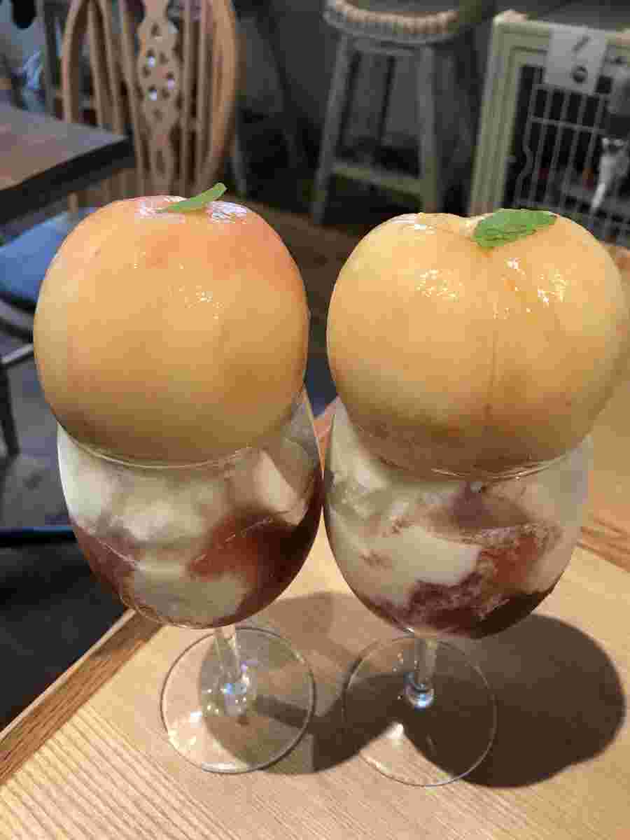 桃パフェ