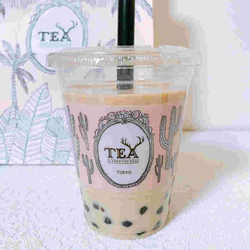ボバほうじ茶ミルクティー