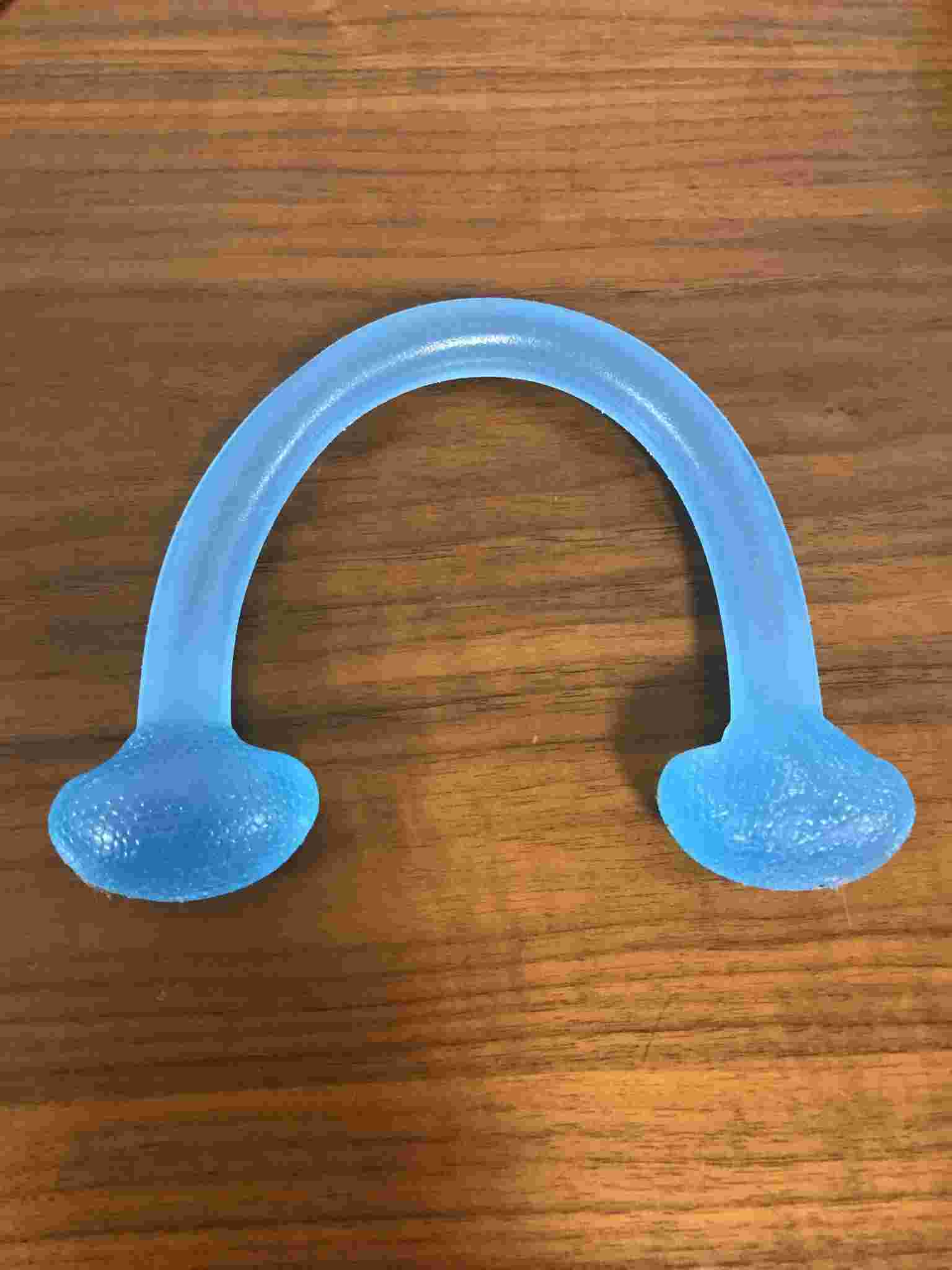 ゴムの両端にこぶが付いているストレッチバンド