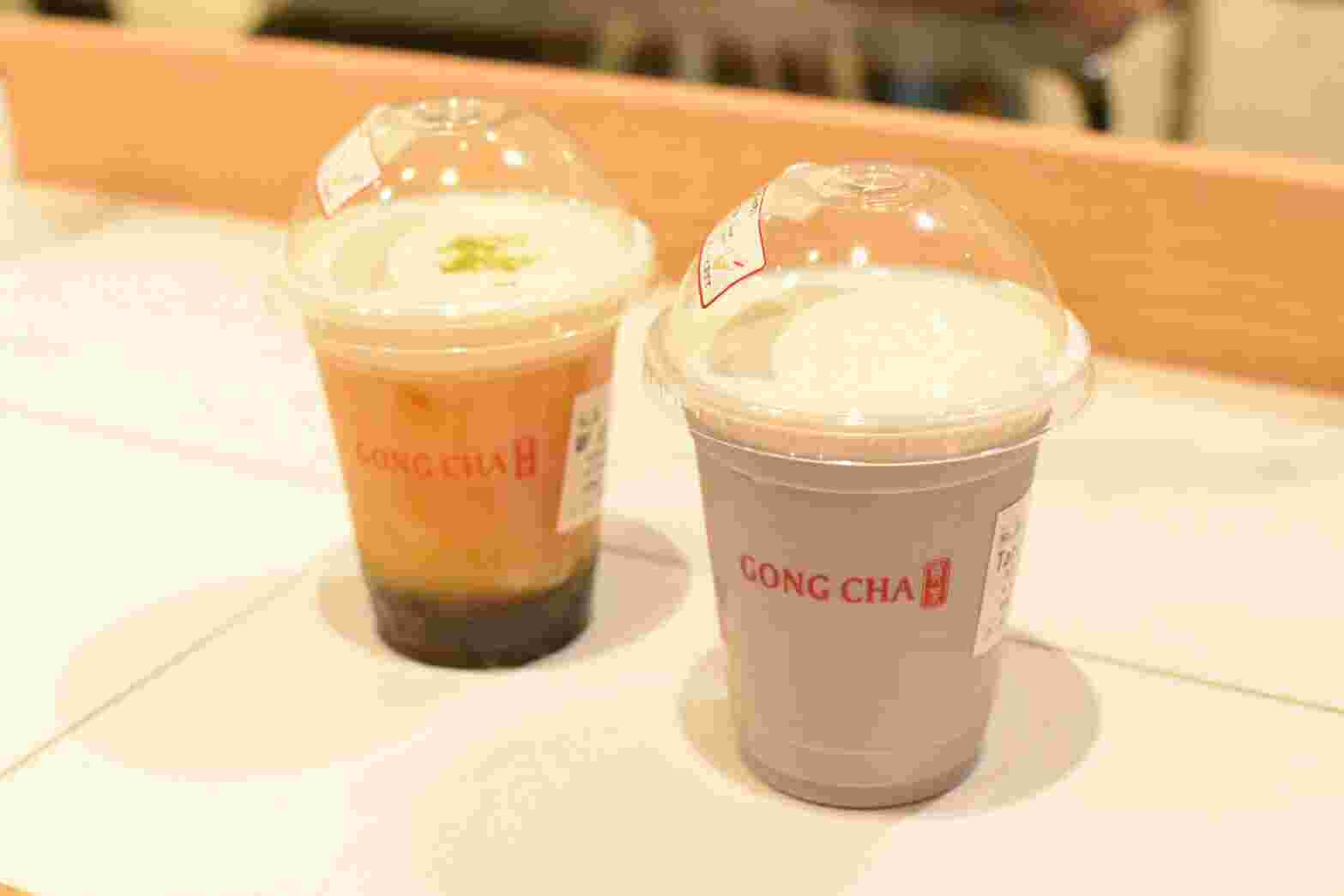 ゴンチャのミルクフォームドリンク2種
