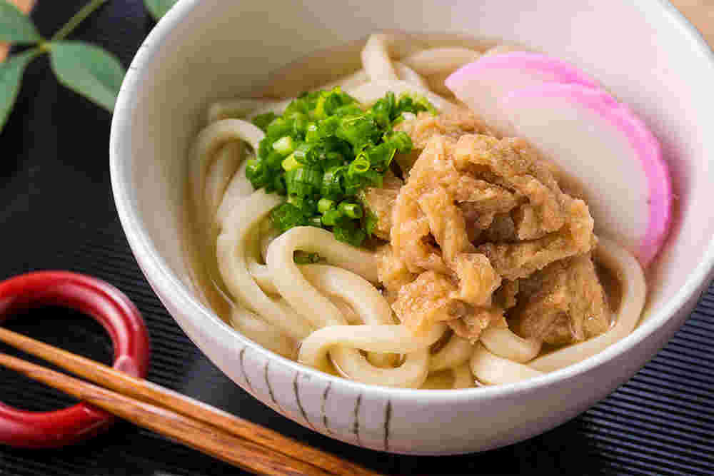 関西揚げを使ったきつねうどん