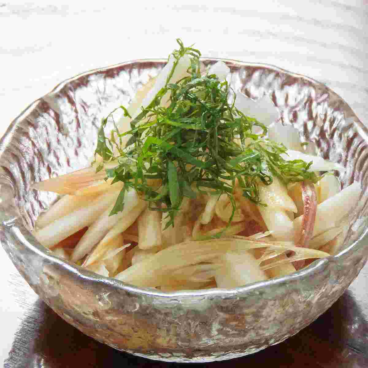 みょうがと長芋のポン酢和え