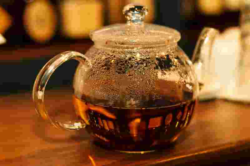 ナツメグ入りの温かい紅茶