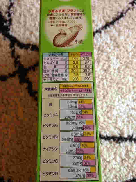 オールブランフルーツミックスオールブランの表示