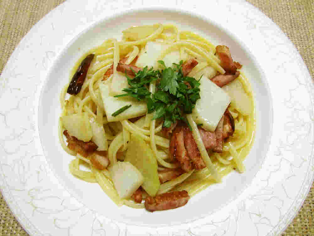 コールラビのパスタのレシピ画像