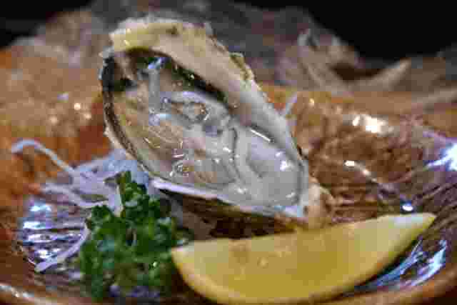 殻付きの冷凍牡蠣