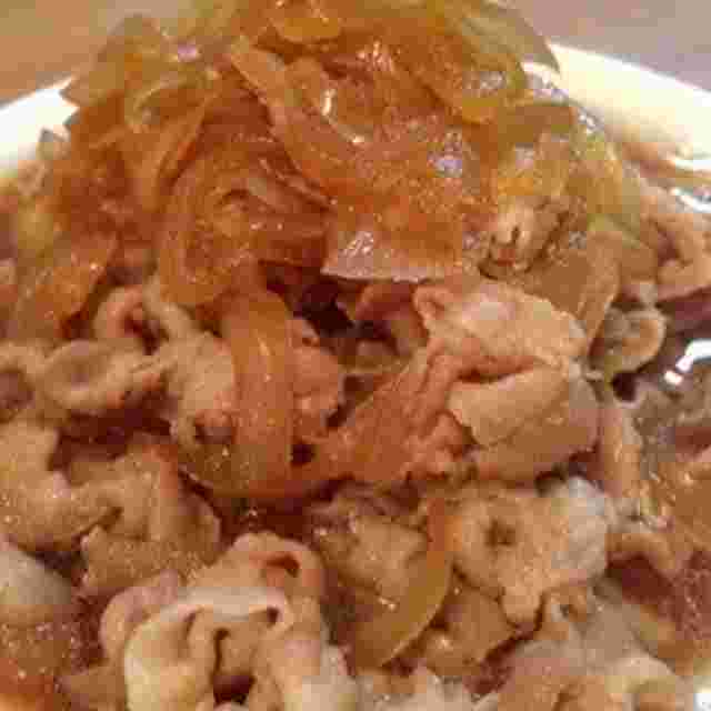しゃぶしゃぶ用豚肉を使った豚丼