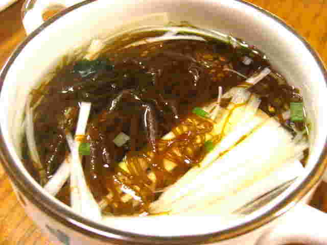 中華風のもずくスープ