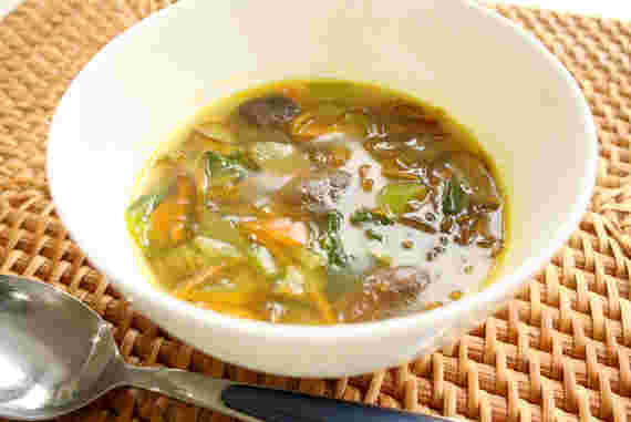 和風カレーもずくスープ