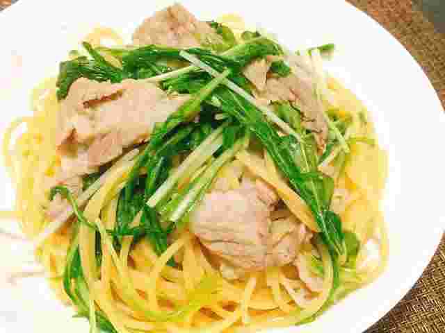 牡蠣醤油で作る和風パスタ