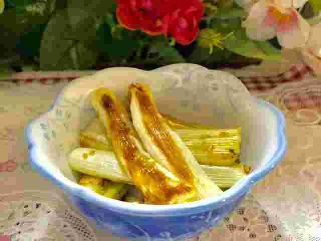 柚子コショウを使った焼きねぎ