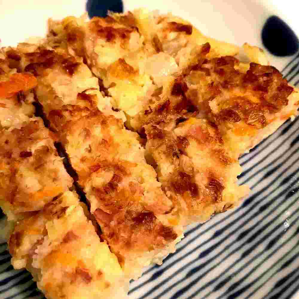 人気離乳食レシピで作るベーコンお好み焼き