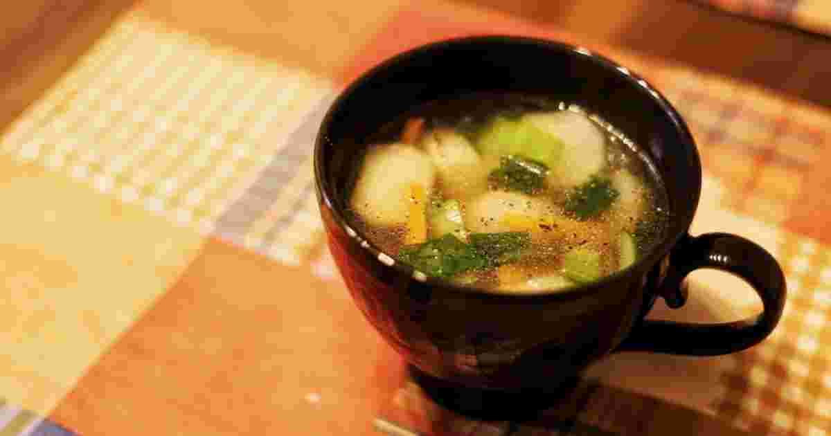 小かぶとチンゲン菜の中華スープ