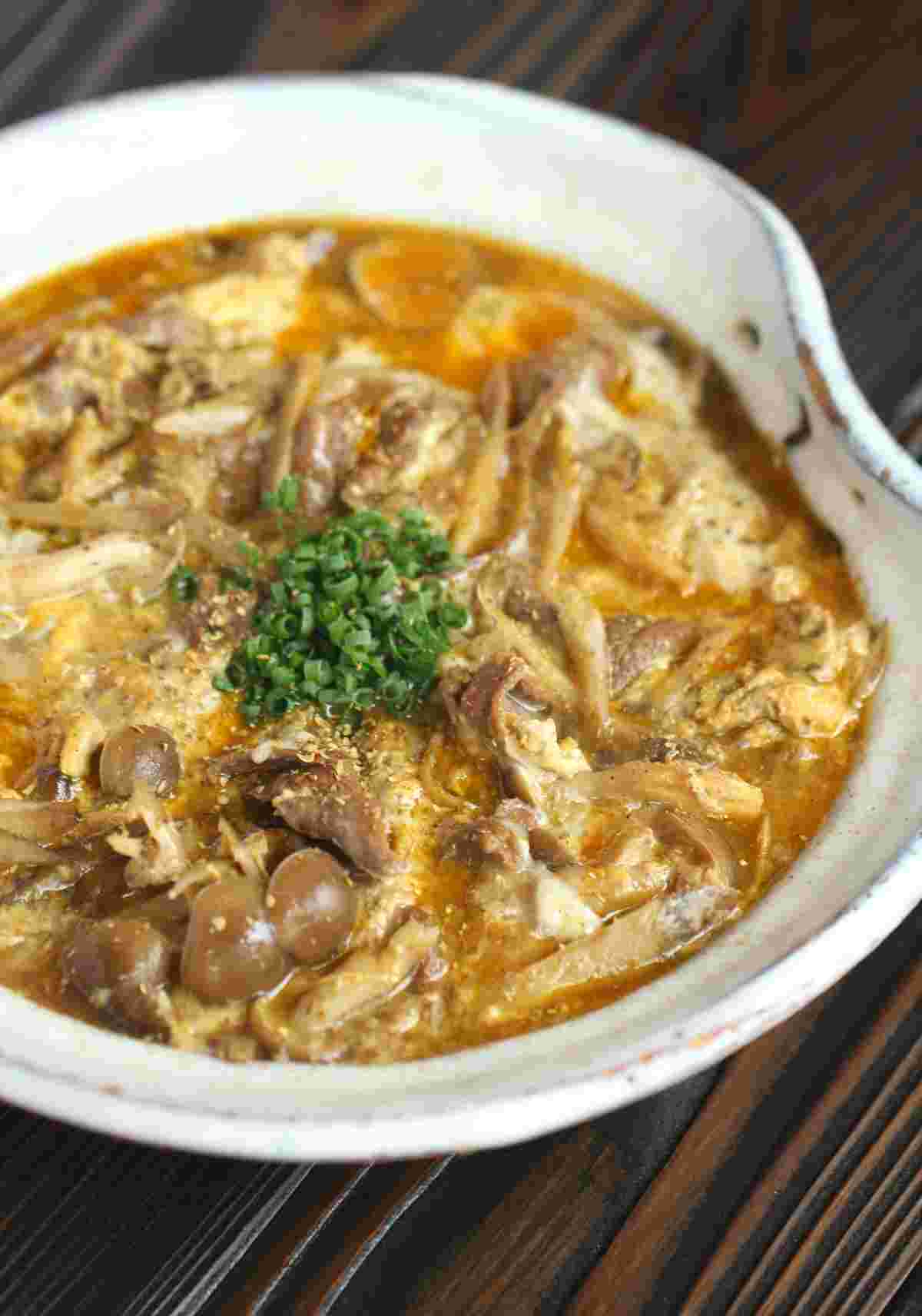 ごぼうと牛肉を卵でとじた柳川鍋風アレンジ