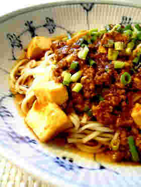 冷たい麻婆豆腐そうめん