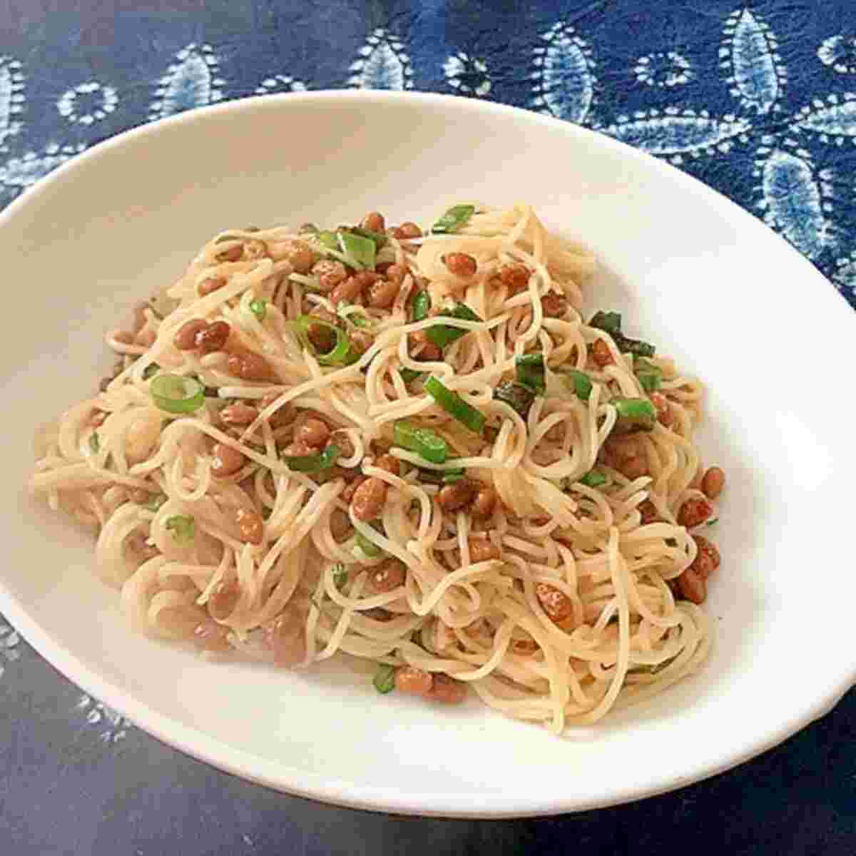 納豆そうめんチャンプルー