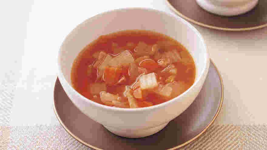 白菜入りミネストローネ風スープ