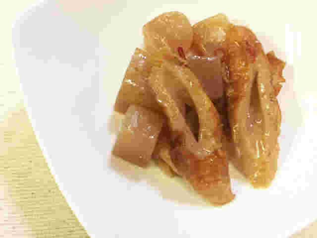 こんにゃくとちくわの甘辛煮のめんつゆレシピ