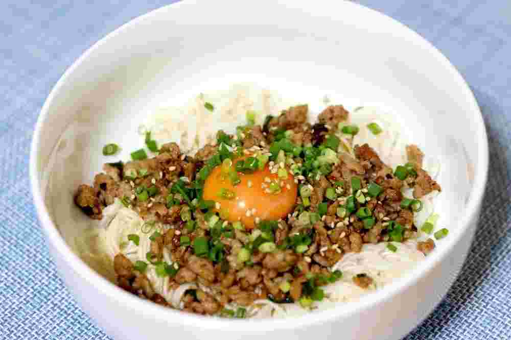にんにく入り汁なし坦々そうめん