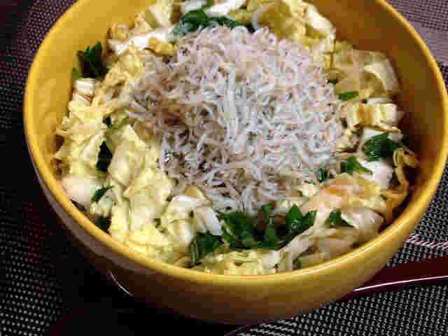 白菜しらすご飯レシピ