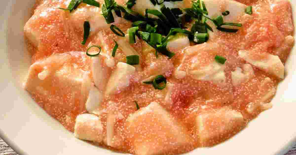 豆腐とたらこのあんかけ