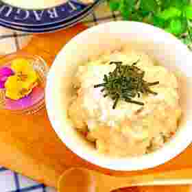 豆腐とたらこのとろとろ丼