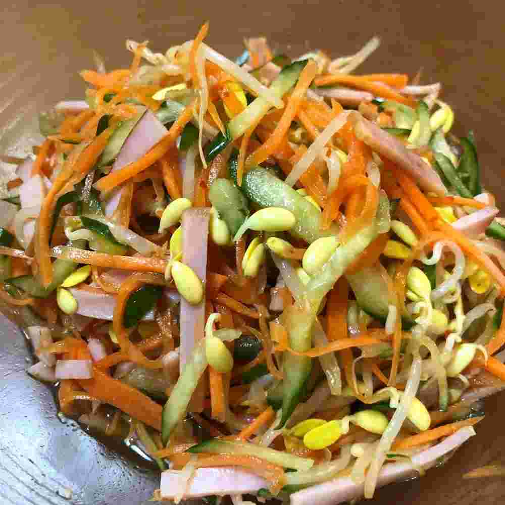 豆もやしと人参のナムル