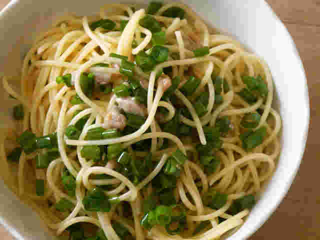 酒盗の簡単おつまみパスタ