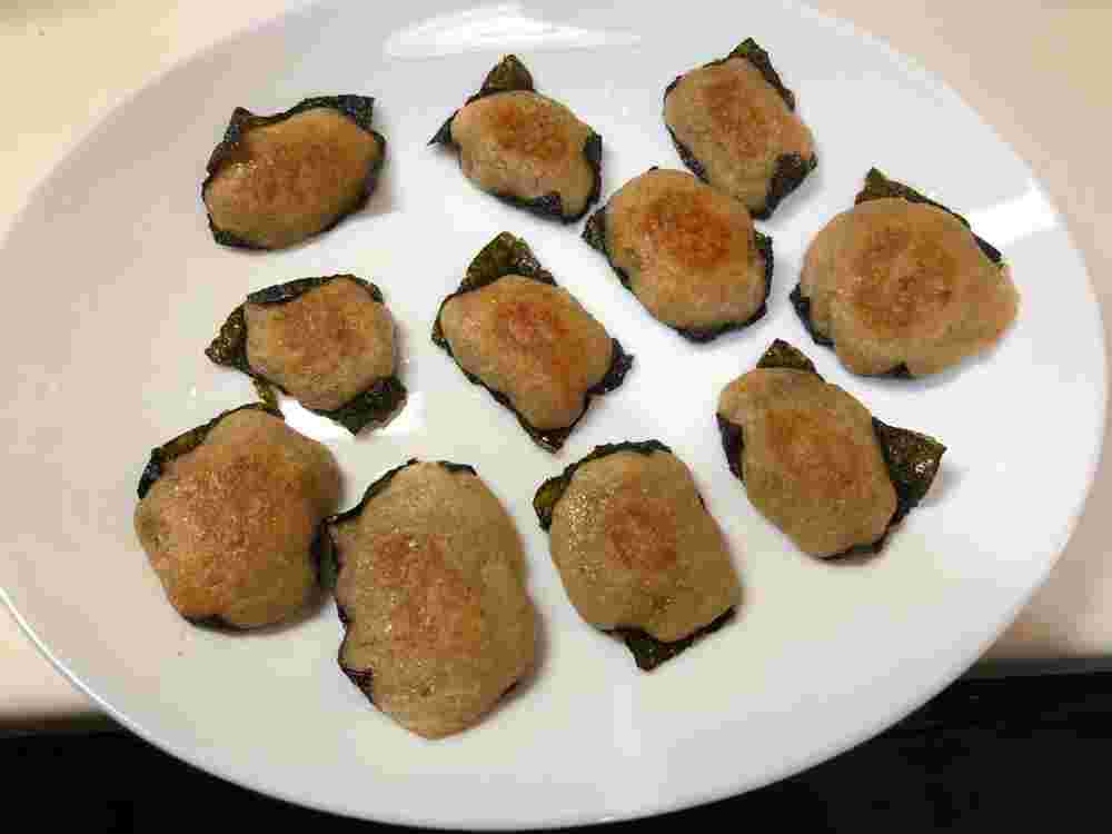 自然薯の磯部揚げ