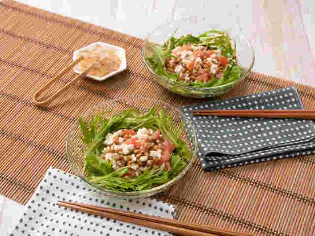 もずくと納豆のネバネバサラダ