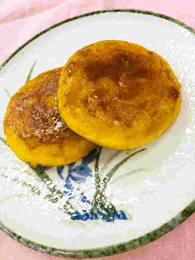 かぼちゃ餅の甘辛焼き