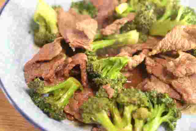 ブロッコリーと牛肉の炒め物